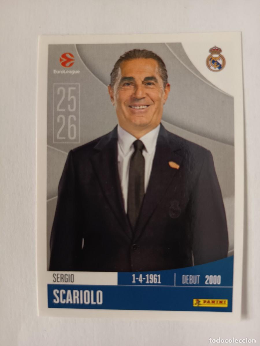 Sports collectibles: CROMO 317 SERGIO SCARIOLO REAL MADRID COACH - EUROLEAGUE 2025 2026 25 26 PANINI EUROLIGA BALONCESTO