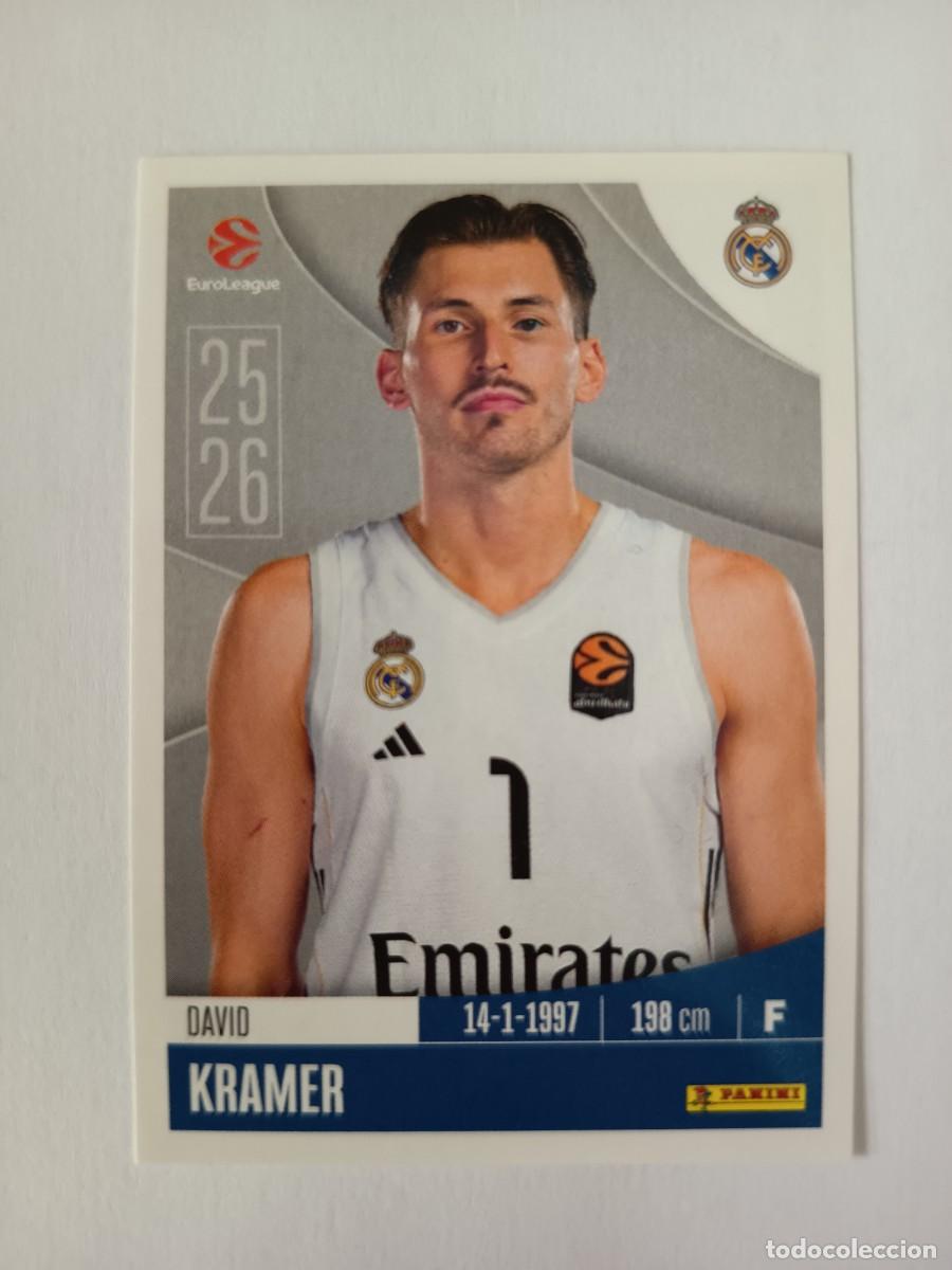 Colecionismo desportivo: CROMO 323 DAVID KRAMER REAL MADRID - EUROLEAGUE 2025 2026 25 26 PANINI EUROLIGA BALONCESTO BASKET
