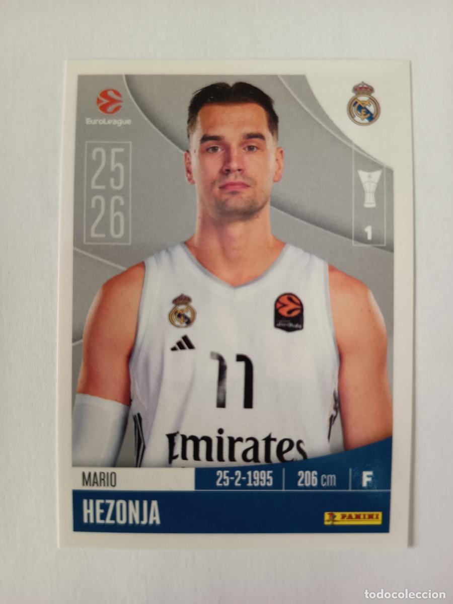 Colecionismo desportivo: CROMO 326 MARIO HEZONJA REAL MADRID - EUROLEAGUE 2025 2026 25 26 PANINI EUROLIGA BALONCESTO BASKET