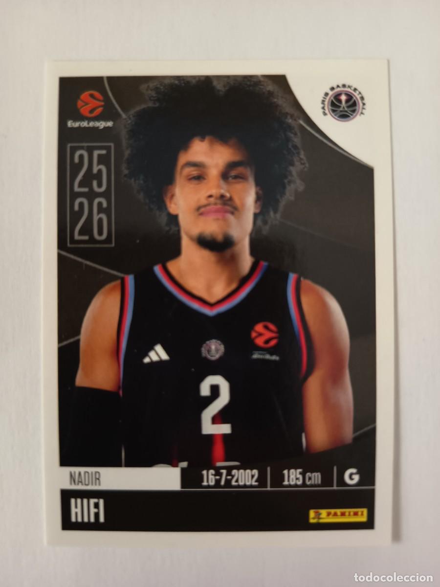 Colecionismo desportivo: CROMO 284 NADIR HIFI PARIS BASKETBALL - EUROLEAGUE 2025 2026 25 26 PANINI EUROLIGA BALONCESTO