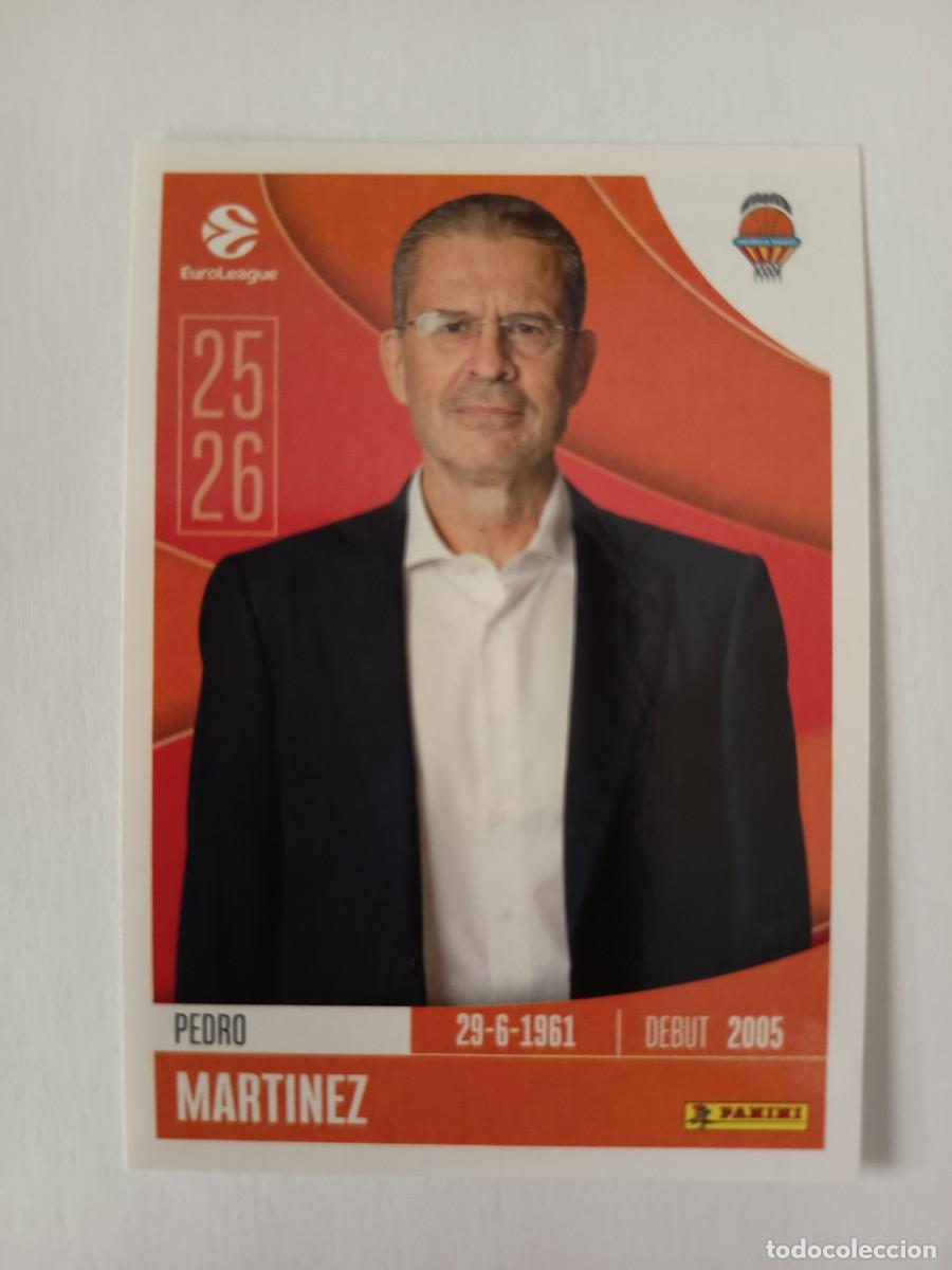 Collezionismo sportivo: CROMO 334 PEDRO MART&Iacute;NEZ ENTRENADOR VALENCIA BASKET - EUROLEAGUE 2025 2026 25 26 PANINI EUROLIGA