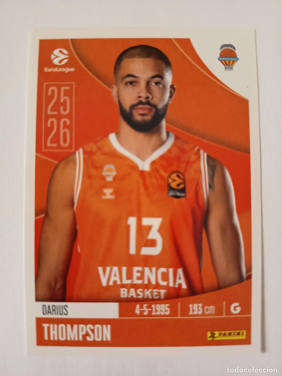 Collezionismo sportivo: CROMO 341 DARIUS THOMPSON VALENCIA BASKET - EUROLEAGUE 2025 2026 25 26 PANINI EUROLIGA BALONCESTO