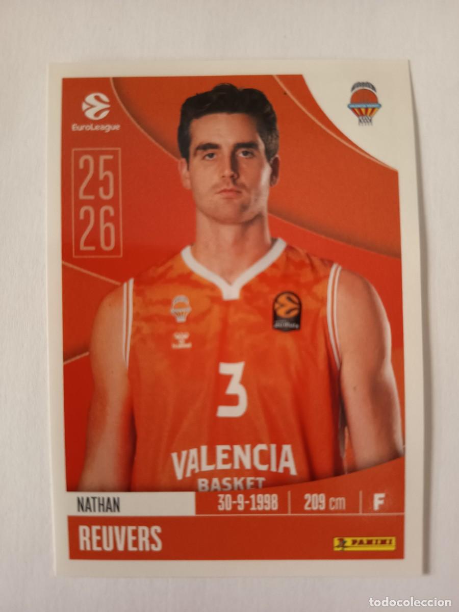 Collezionismo sportivo: CROMO 344 NATHAN REUVERS VALENCIA BASKET - EUROLEAGUE 2025 2026 25 26 PANINI EUROLIGA BALONCESTO