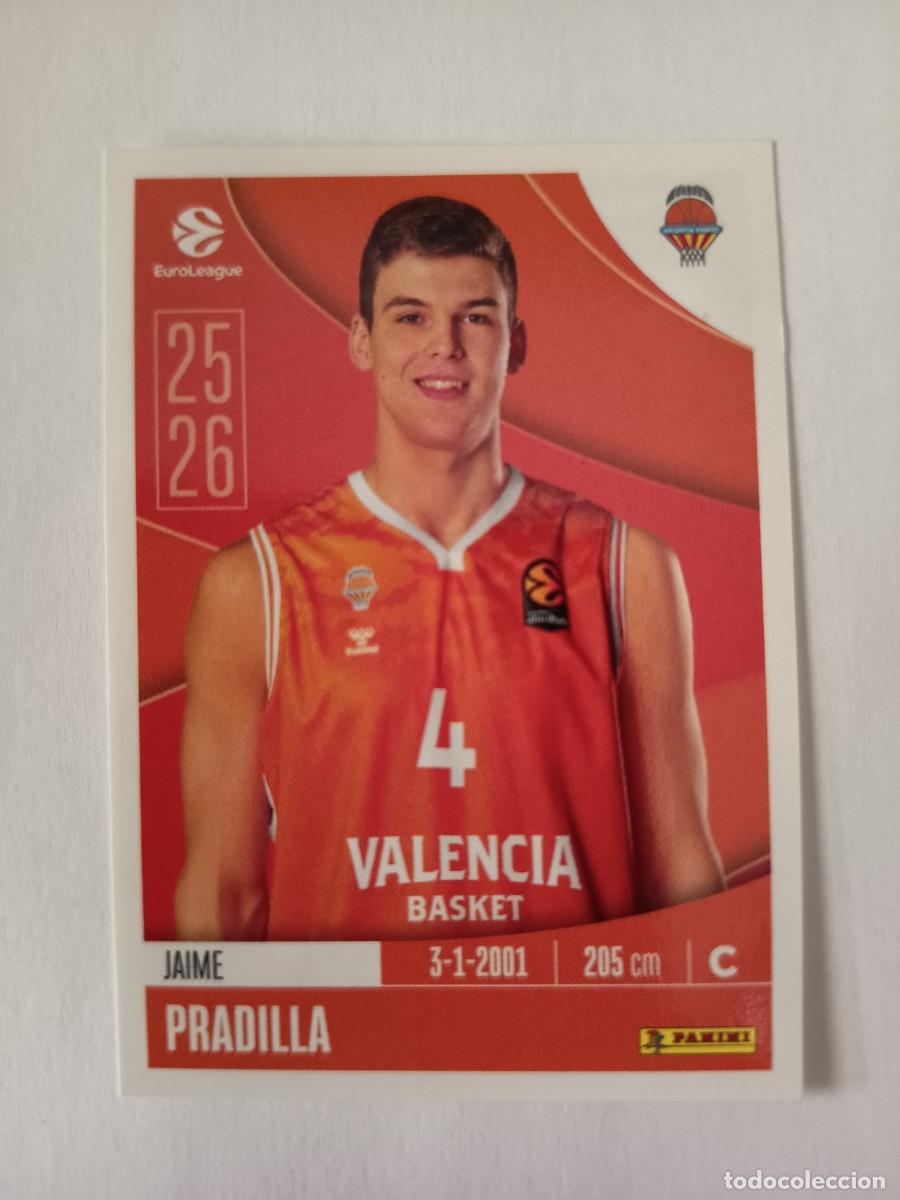 Collezionismo sportivo: CROMO 346 JAIME PRADILLA VALENCIA BASKET - EUROLEAGUE 2025 2026 25 26 PANINI EUROLIGA BALONCESTO