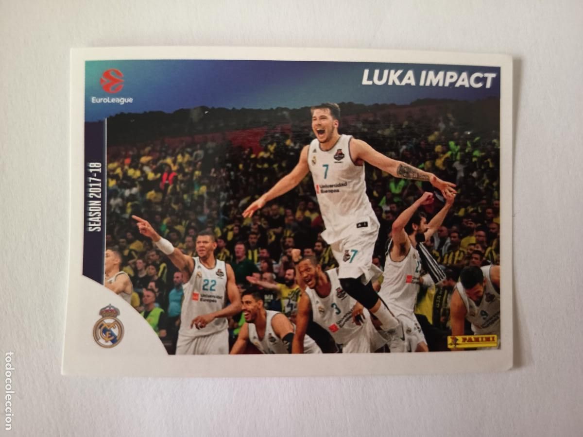 Coleccionismo deportivo: CROMO 437 LUKA DONCIC IMPACT REAL MADRID ROOKIE - EUROLEAGUE 2026 25 26 PANINI EUROLIGA BALONCESTO