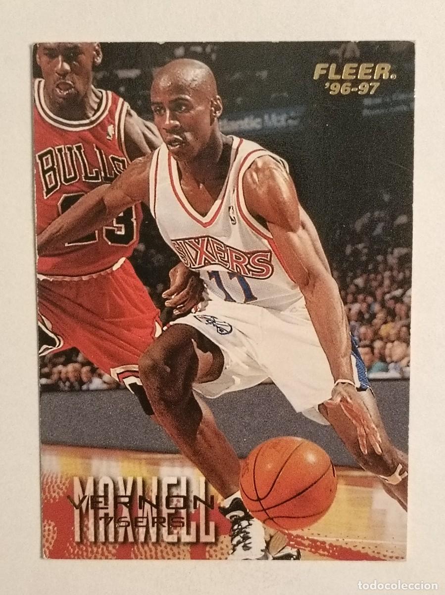 Coleccionismo deportivo: #82 VERNON MAXWELL (PHILADELPHIA 76ERS) CARDS NBA 96/97 FLEER