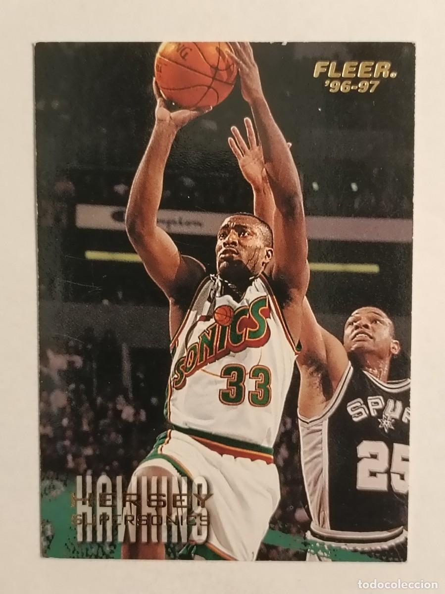 Coleccionismo deportivo: #101 HERSEY HAWKINS (SEATTLE SUPERSONICS) CARDS NBA 96/97 FLEER