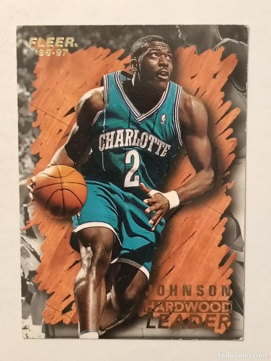 Coleccionismo deportivo: #122 LARRY JOHNSON (CHARLOTTE HORNETS) CARDS NBA 96/97 FLEER