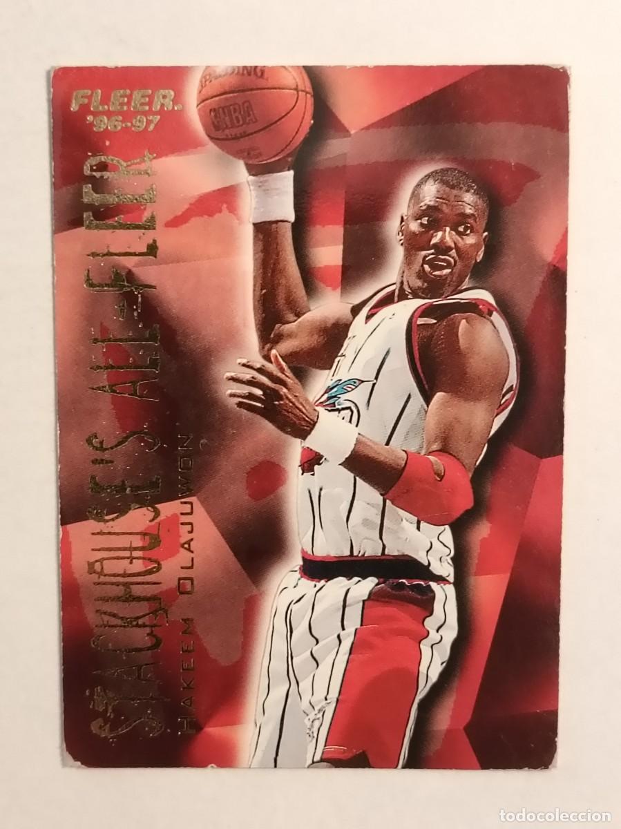 Coleccionismo deportivo: #8/12 HAKEEM OLAJUWON (HOUSTON ROCKETS) CARDS NBA 96/97 FLEER