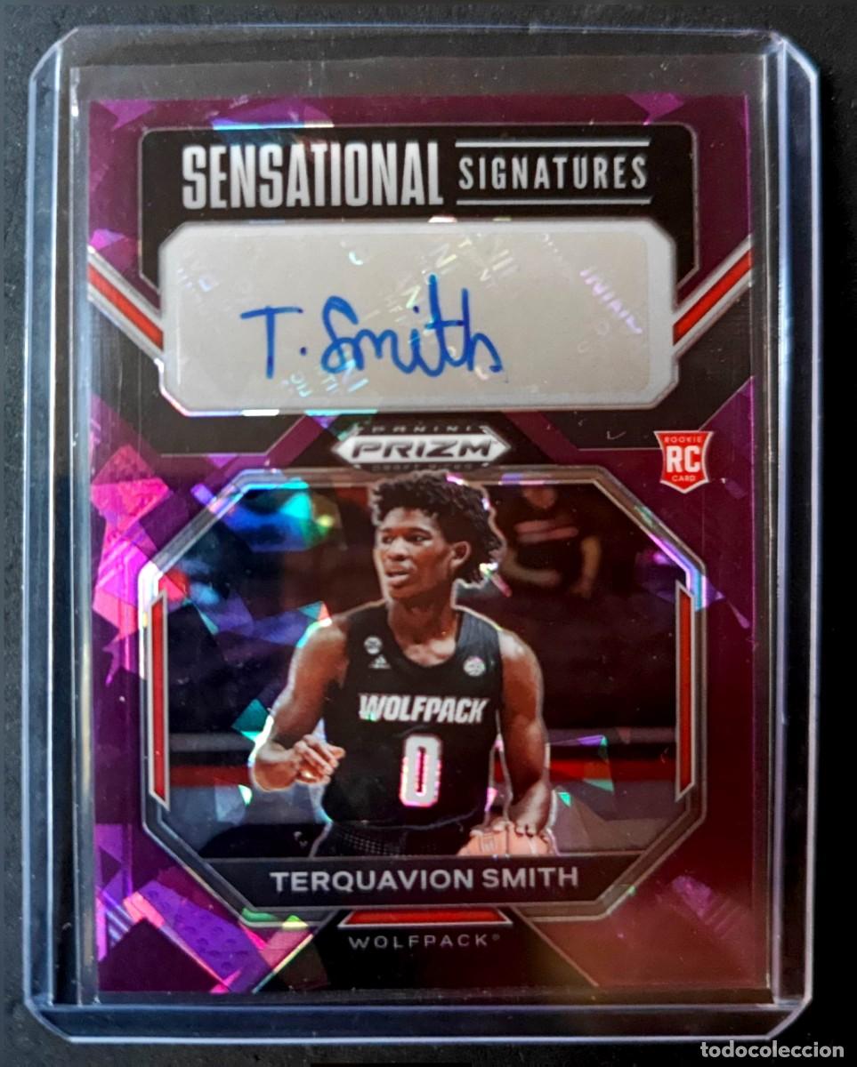 Coleccionismo deportivo: SS-TQS Terquavion Smith - NC State Wolfpack - Signature Limited 57/99 PANINI PRIZM DRAFT PICKS 2023