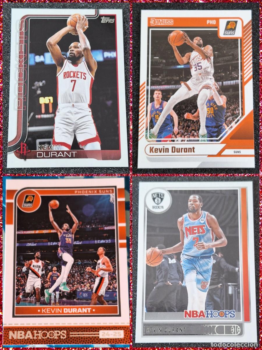 Colecionismo desportivo: Lote 4 cards Kevin Durant Rockets Suns Nets Topps Panini Basketball