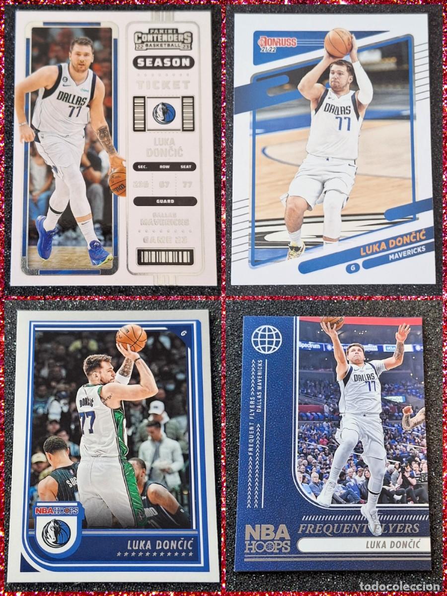 Coleccionismo deportivo: Lote 4 cards Luka Doncic Dallas Mavericks Panini Hoops Contenders Basketball