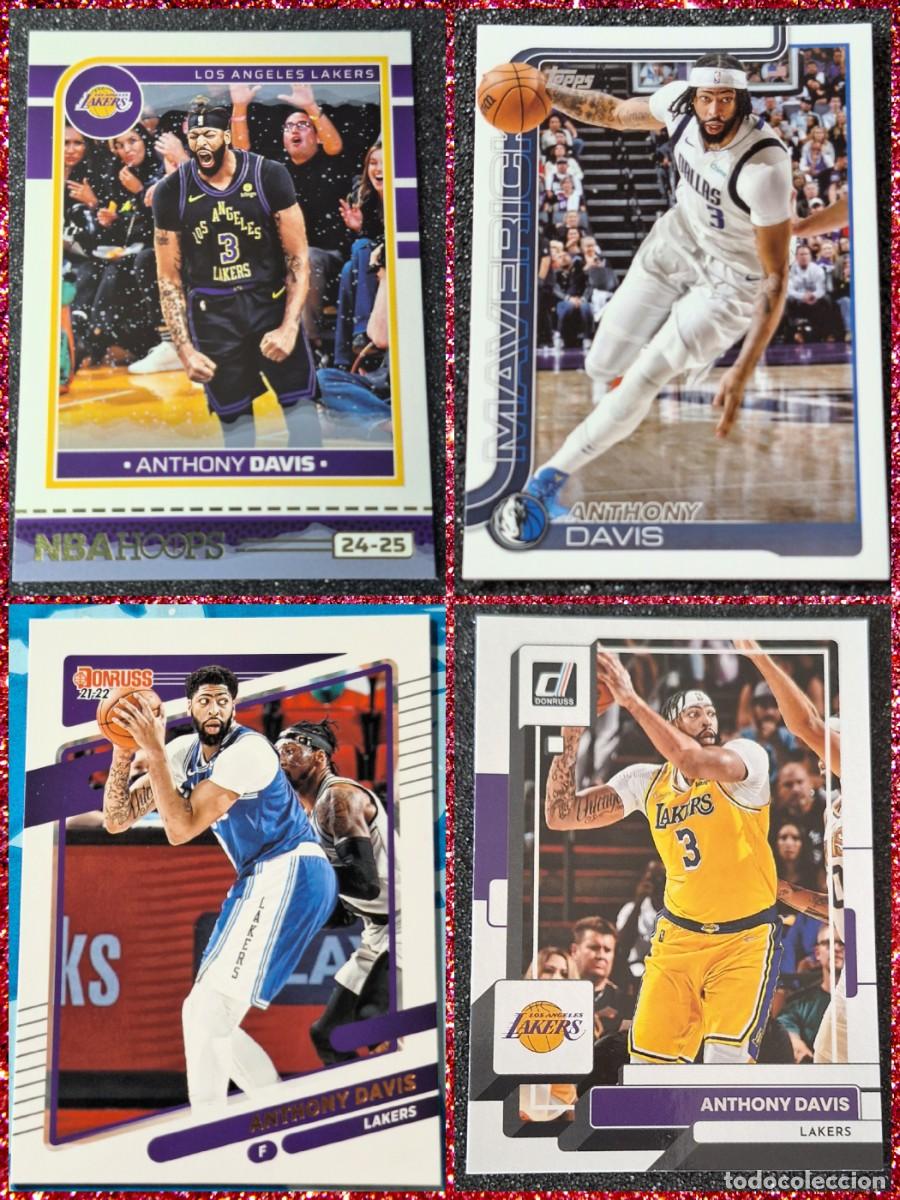 Sports collectibles: Lote de 4 cards Anthony Davis Los Angeles Lakers Mavericks Panini Topps Hoops Donruss Basketball