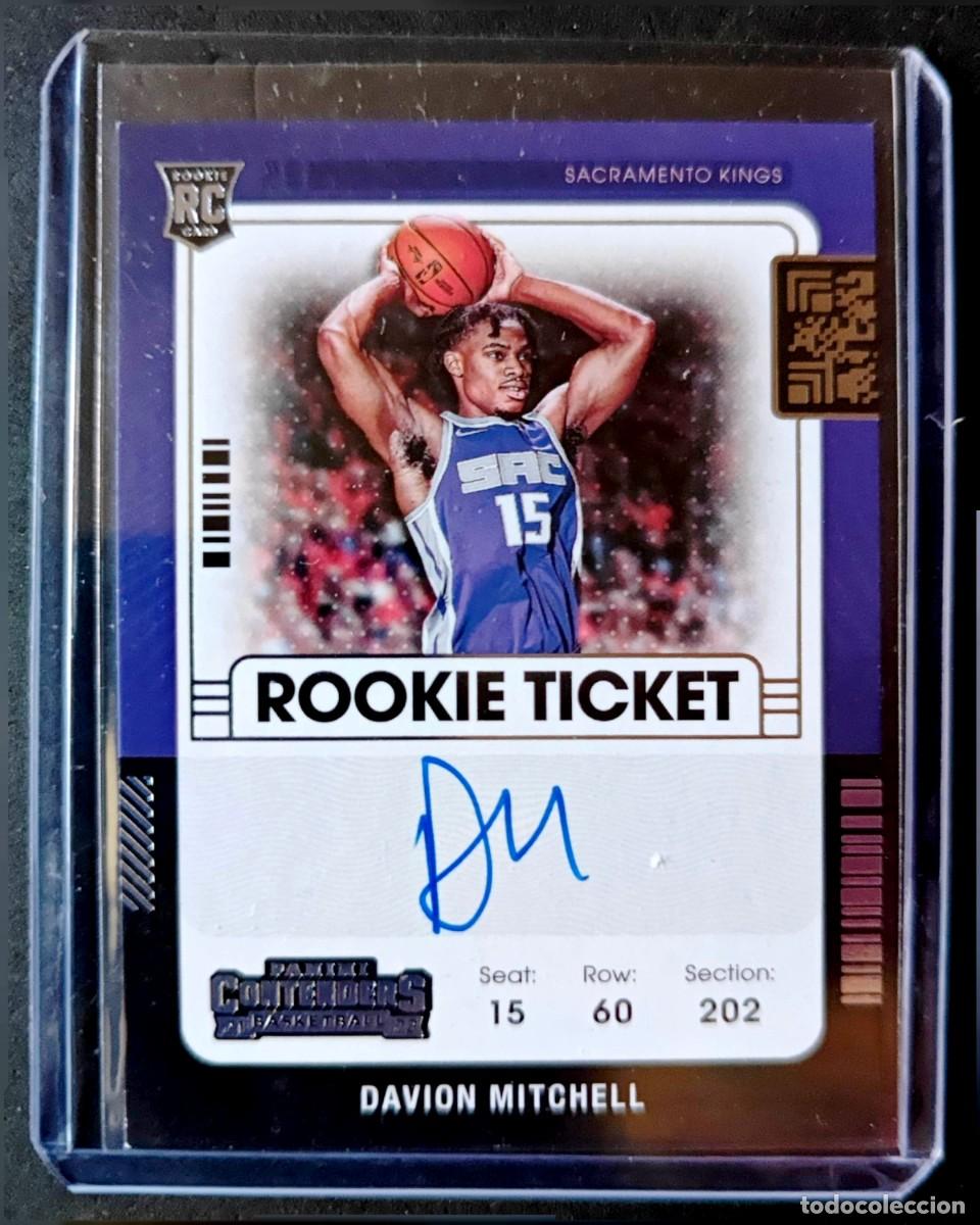 Coleccionismo deportivo: 109 Davion Mitchell - Sacramento Kings - Autographs Rookie Ticket - PANINI Contenders Basketball 22