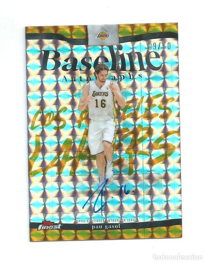 Coleccionismo deportivo: NBA TOPPS FINEST BASKETBALL 2025 : AUTOGRAFO ORIGINAL PAU GASOL (LAKERS) MUY LIMITADO