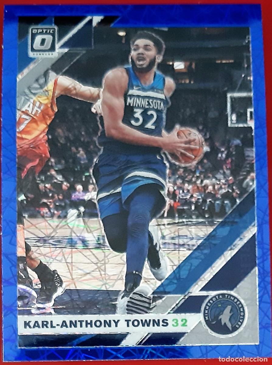 Coleccionismo deportivo: Karl-Anthony Towns Minnesota Timberwolves Panini Donruss Optic Basketball #131 Prizm Blue Velocity