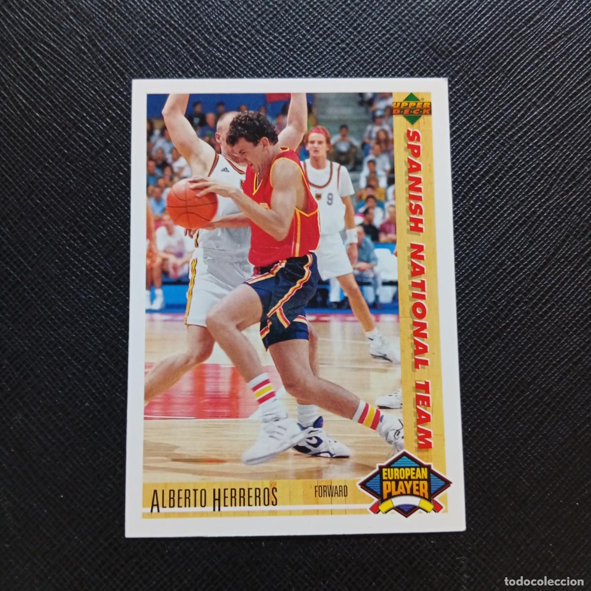 Sammelleidenschaft Sport: 129 ALBERTO HERREROS SPANISH NATIONAL TEAM UPPER DECK BALONCESTO NBA 1992 CROMO 92 - A87 PG25