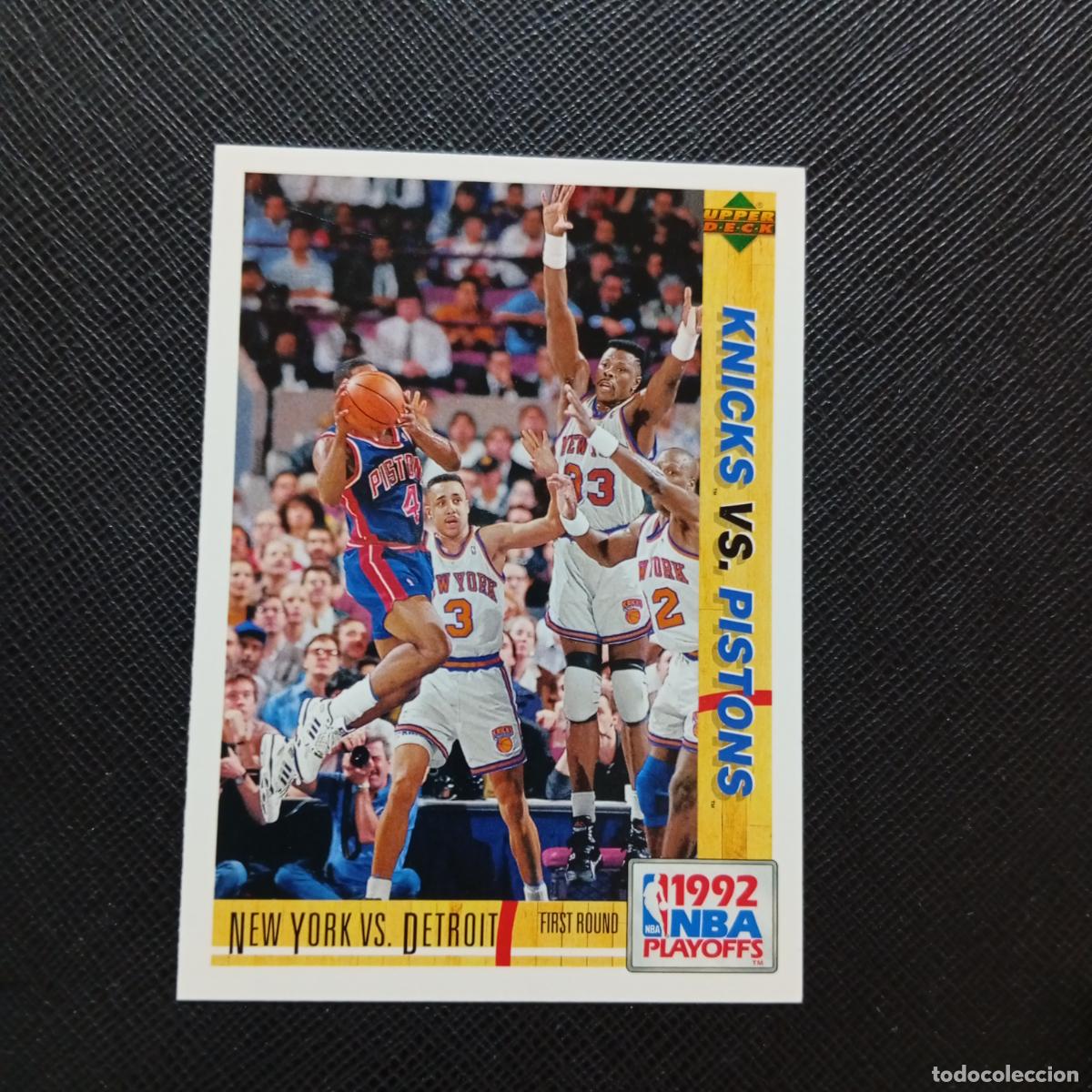 Colecionismo desportivo: 161 KNICKS VS PISTONS UPPER DECK BALONCESTO NBA 1992 CROMO 92 - A87 PG35