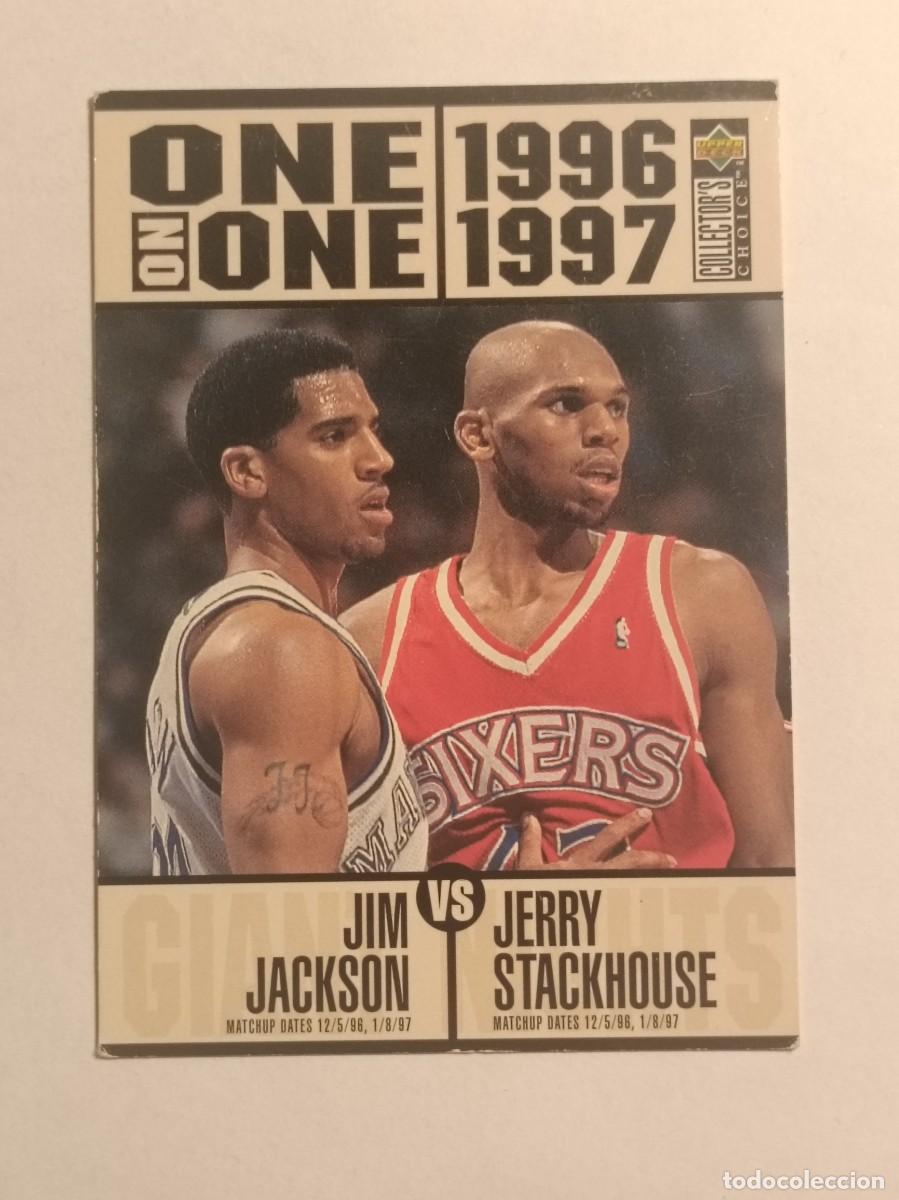 Colecionismo desportivo: #360 JIM JACKSON-JERRY STACKHOUSE (ONE ON ONE) CARD NBA 96/97 UPPER DECK