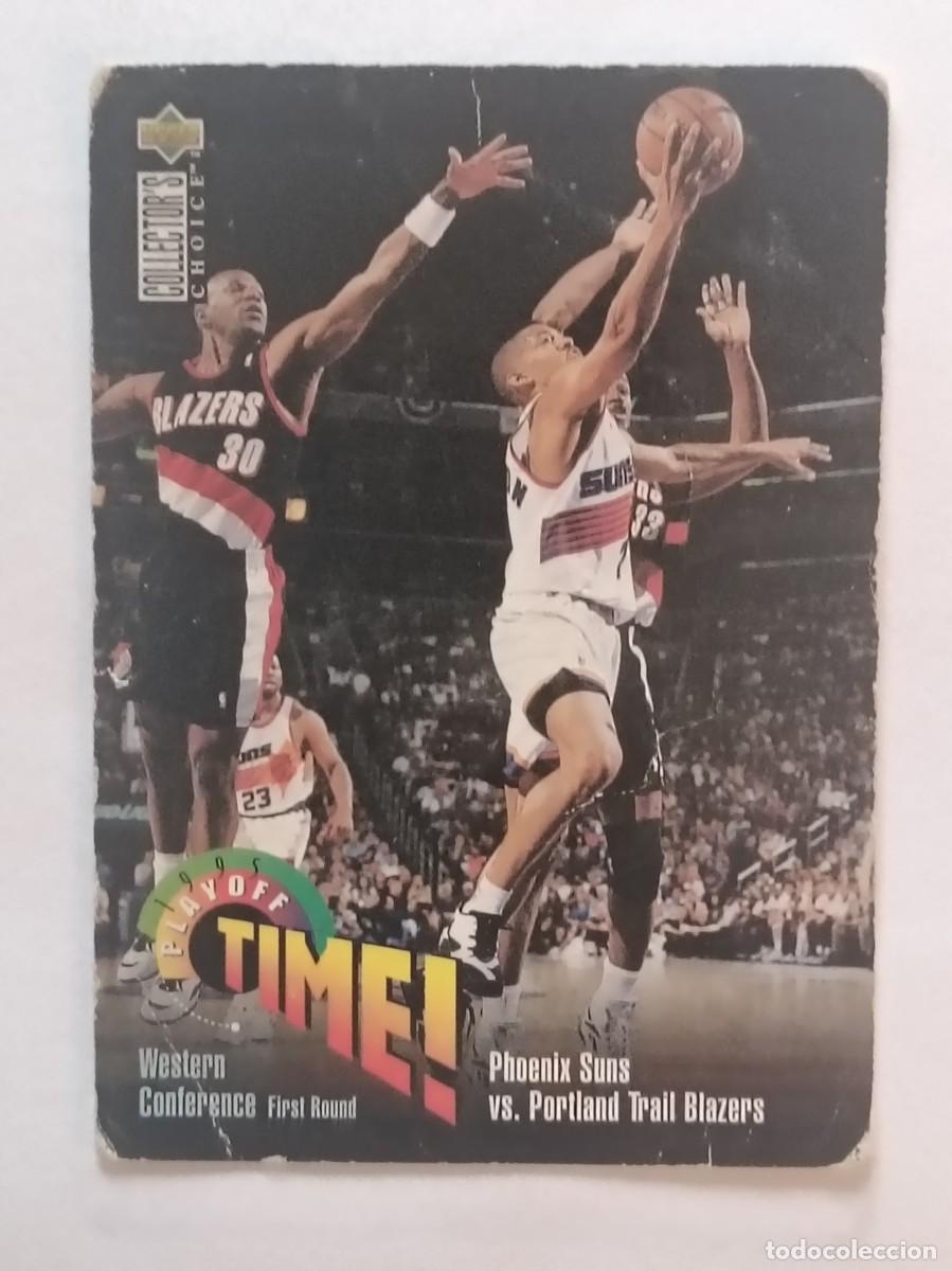 Sports collectibles: #145 TERRY PORTER-KEVIN JOHNSON (PLAYOFF TIME) CARD NBA 95/96 UPPER DECK EUROPA