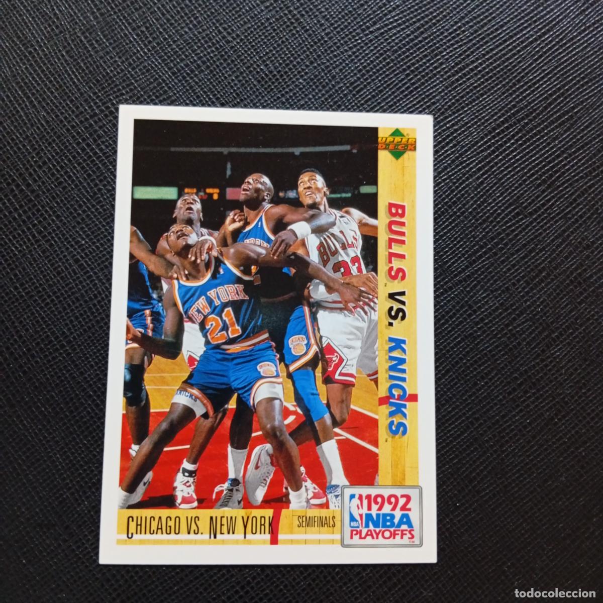 Coleccionismo deportivo: 166 BULLS VS KNICKS MICHAEL JORDAN UPPER DECK BALONCESTO NBA 1992 CROMO 92 - A87 PG39