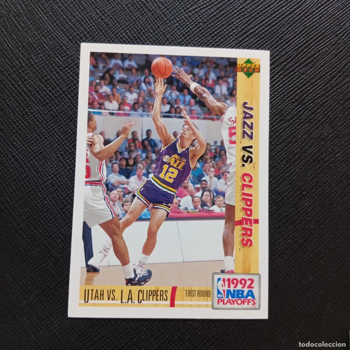 Coleccionismo deportivo: 163 JAZZ VS CLIPPERS UPPER DECK BALONCESTO NBA 1992 CROMO 92 - A87 PG40
