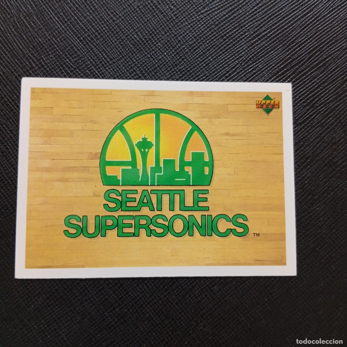 Coleccionismo deportivo: 155 SEATTLE SUPERSONICS ESCUDO UPPER DECK BALONCESTO NBA 1992 CROMO 92 - A87 PG40