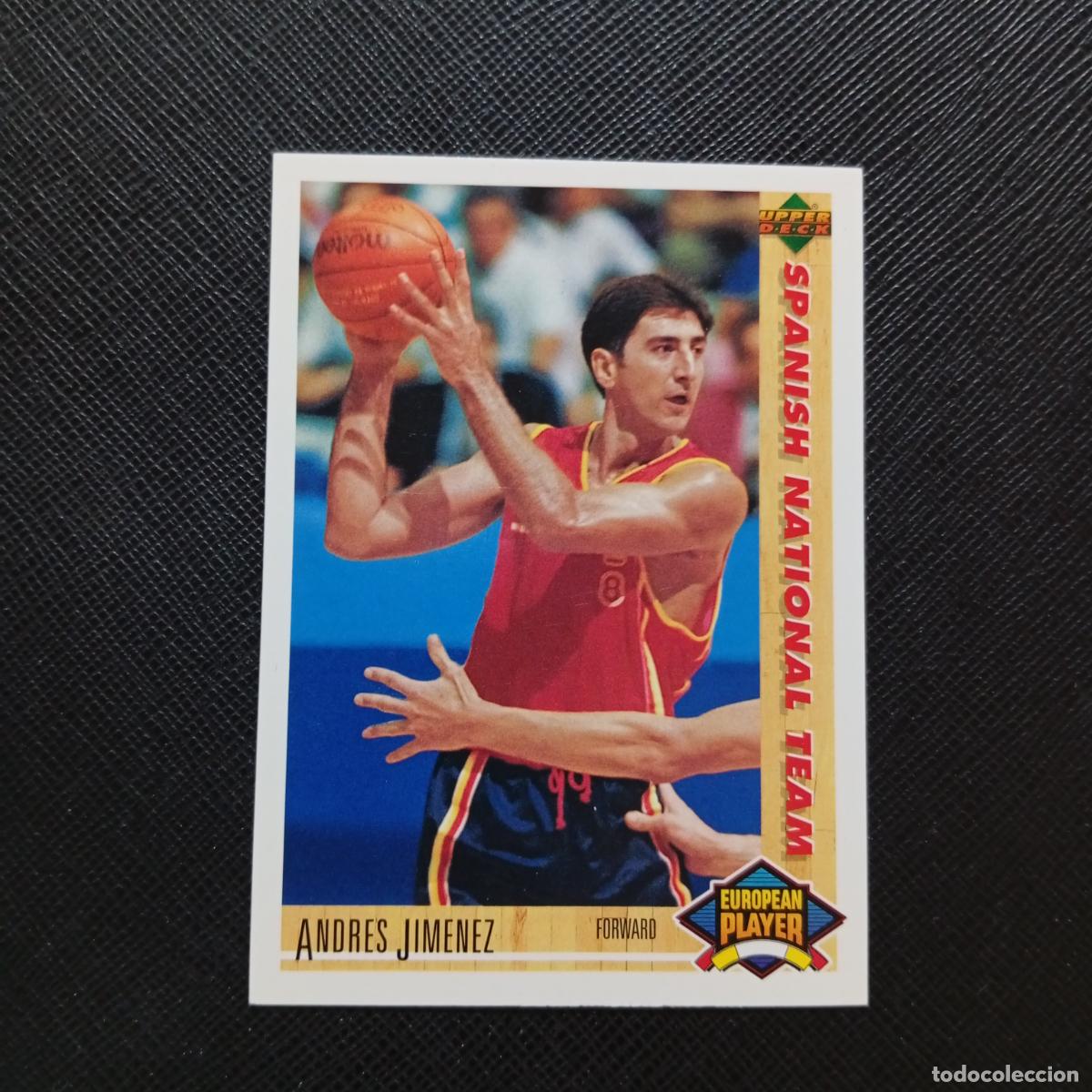 Sports collectibles: 130 ANDRES JIMENEZ SPANISH NATIONAL TEAM UPPER DECK BALONCESTO NBA 1992 CROMO 92 - A87 PG50