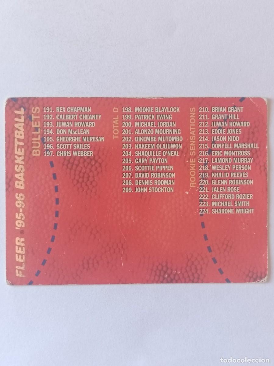 Coleccionismo deportivo: #270 CHECKLIST CARD NBA 95/96 FLEER EUROPA