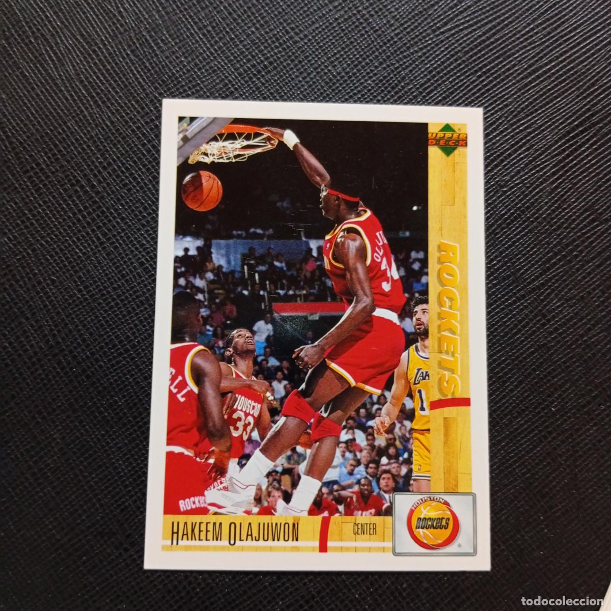 Coleccionismo deportivo: 55 HAKKEM OLAJUWON ROCKETS UPPER DECK BALONCESTO NBA 1992 CROMO 92 - A87 PG66