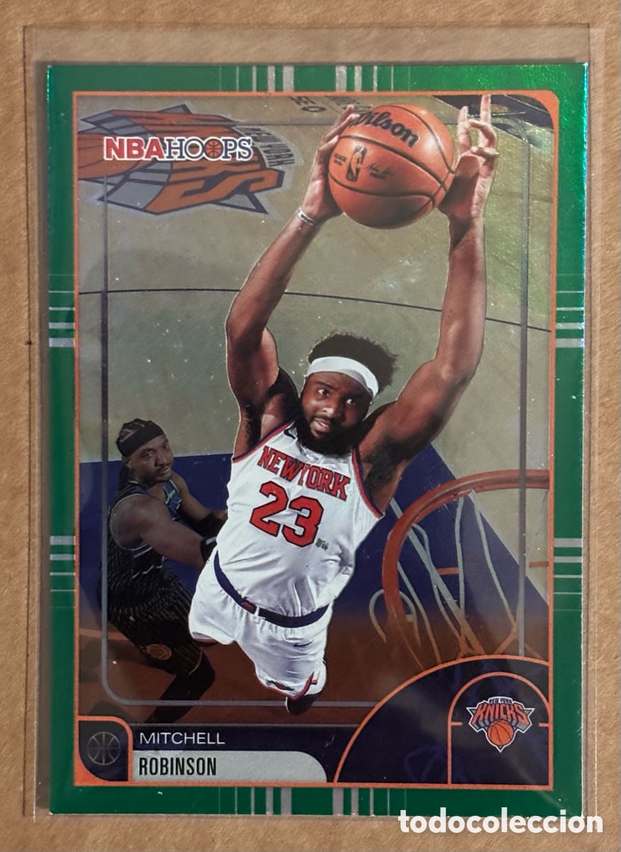 Collezionismo sportivo: MITCHELL ROBINSON (NEW YORK KNICKS). CARTA GREEN HOOPS PARALELL TOPPS NBA HOOPS 25/26. #148