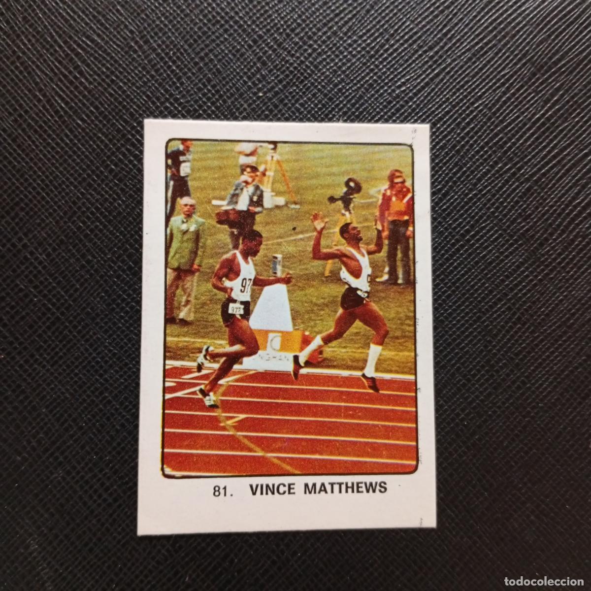 Collezionismo sportivo: 81 VINCE MATTHEWS KEISA CAMPEONES MUNDIAL 74 CROMO FUTBOL 1974 - DESPEGADO - A82 PG271
