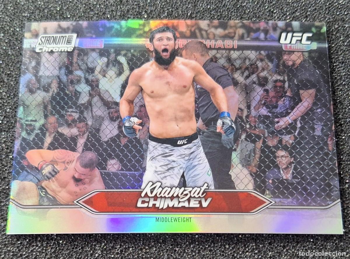 Coleccionismo deportivo: Khamzat Chimaev Topps Stadium Club Chrome UFC #C-90 Refractor