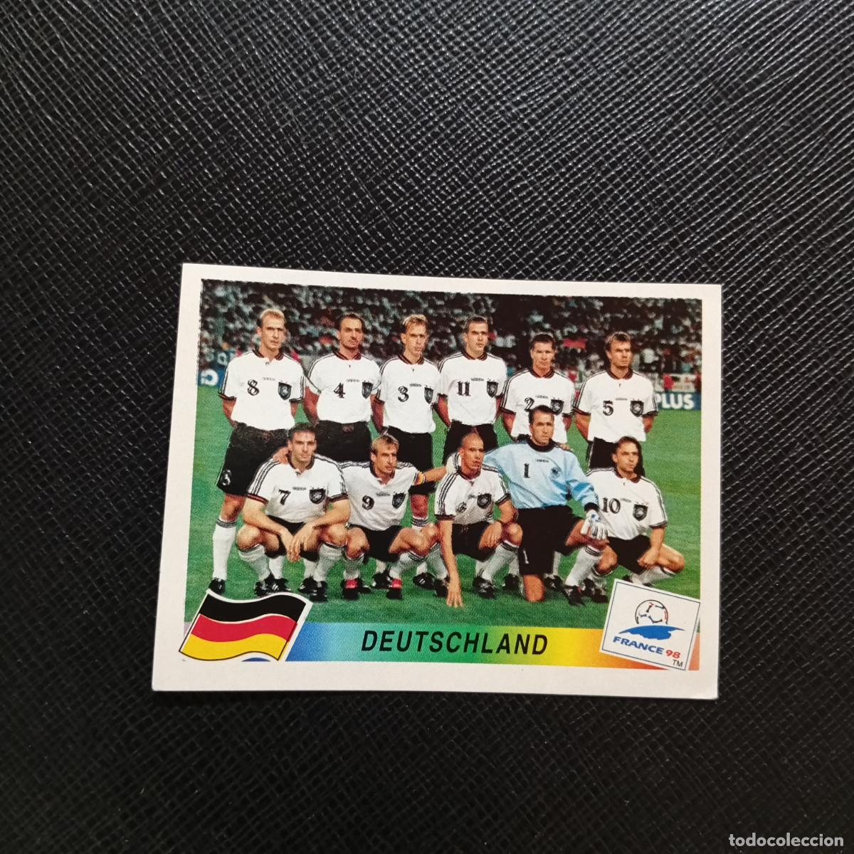 Colecionismo desportivo: 371 ALINEACION ALEMANIA PANINI 1998 MUNDIAL CROMO FUTBOL FRANCIA 98 - SIN PEGAR - A12 PG406