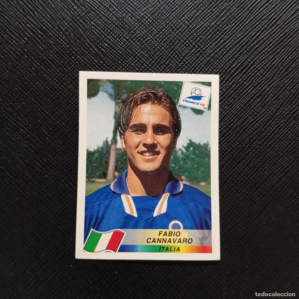 Coleccionismo deportivo: 90 FABIO CANNAVARO ITALIA PANINI 1998 MUNDIAL CROMO FUTBOL FRANCIA 98 - SIN PEGAR - A12 PG469