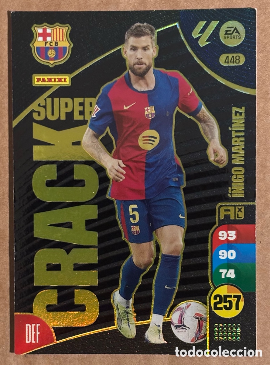 Coleccionismo deportivo: I&Ntilde;IGO MART&Iacute;NEZ (FC BARCELONA). CARTA S&Uacute;PER CRACK PANINI ADRENALYN XL LIGA 2024/25.