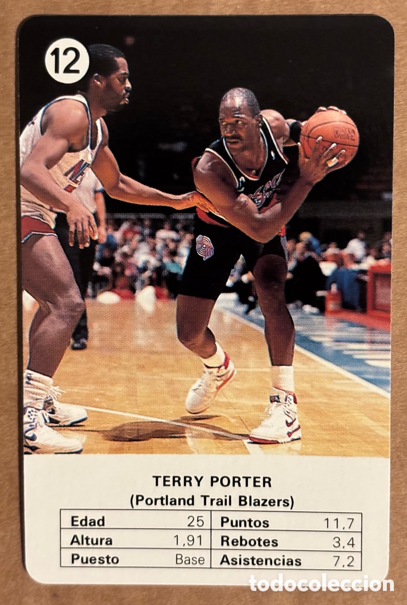 Coleccionismo deportivo: TERRY PORTER (PORTLAND TRAIL BLAZERS). CARTA COLECCI&Oacute;N ESTRELLAS DE LA NBA (1988). #12.
