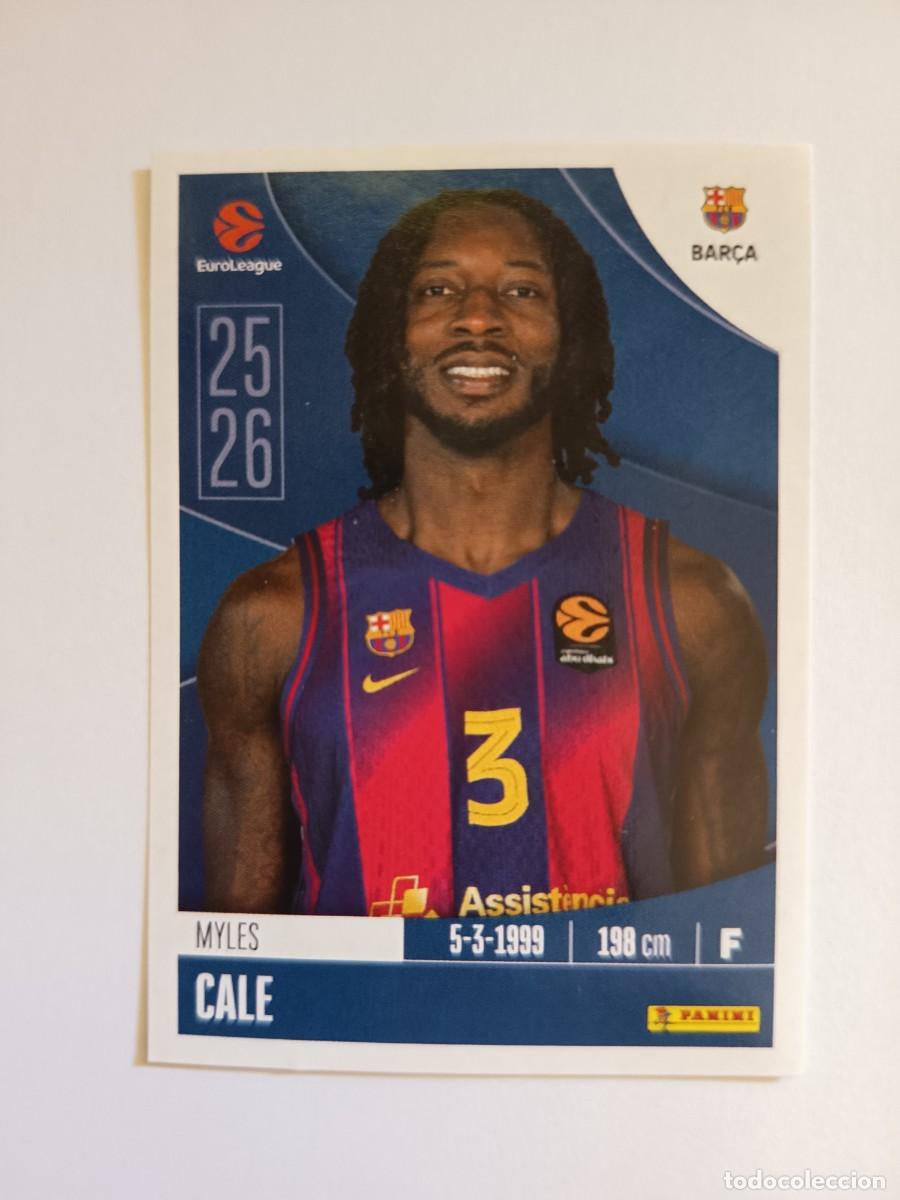Coleccionismo deportivo: CROMO 154 MYLES CALE BARCELONA BAR&Ccedil;A - EUROLEAGUE 2026 25 26 PANINI EUROLIGA BALONCESTO BASKETBALL