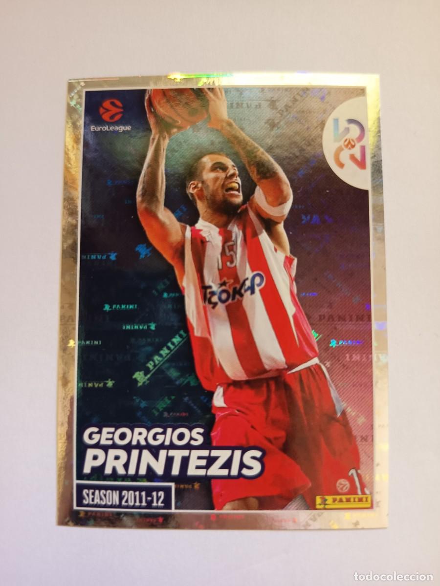 Colecionismo desportivo: CROMO 413 GEORGIOS PRINTEZIS OLYMPIACOS 11 12 EUROLEAGUE 2025 2026 25 26 PANINI EUROLIGA BALONCESTO