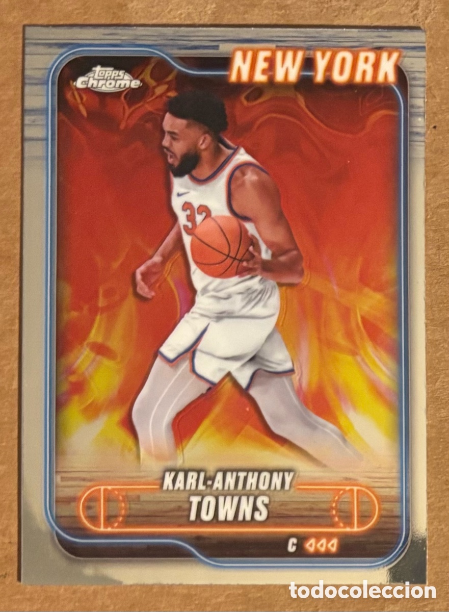 Coleccionismo deportivo: KARL ANTHONY TOWNS (NEW YORK). CARTA TOPPS CHROME 2024 NBA. #52.