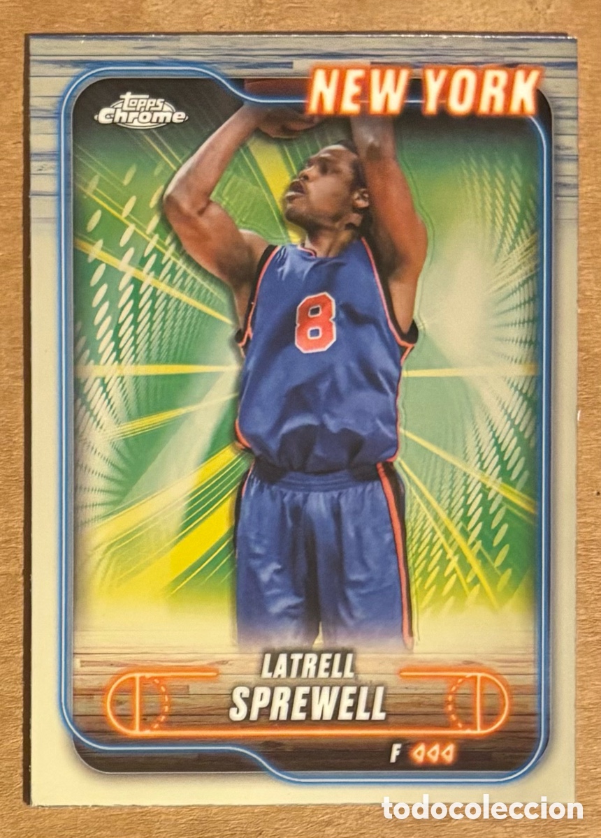 Coleccionismo deportivo: LATRELL SPREWELL (NEW YORK). CARTA GREEN REFRACTOR TOPPS CHROME 2024 NBA. #4.