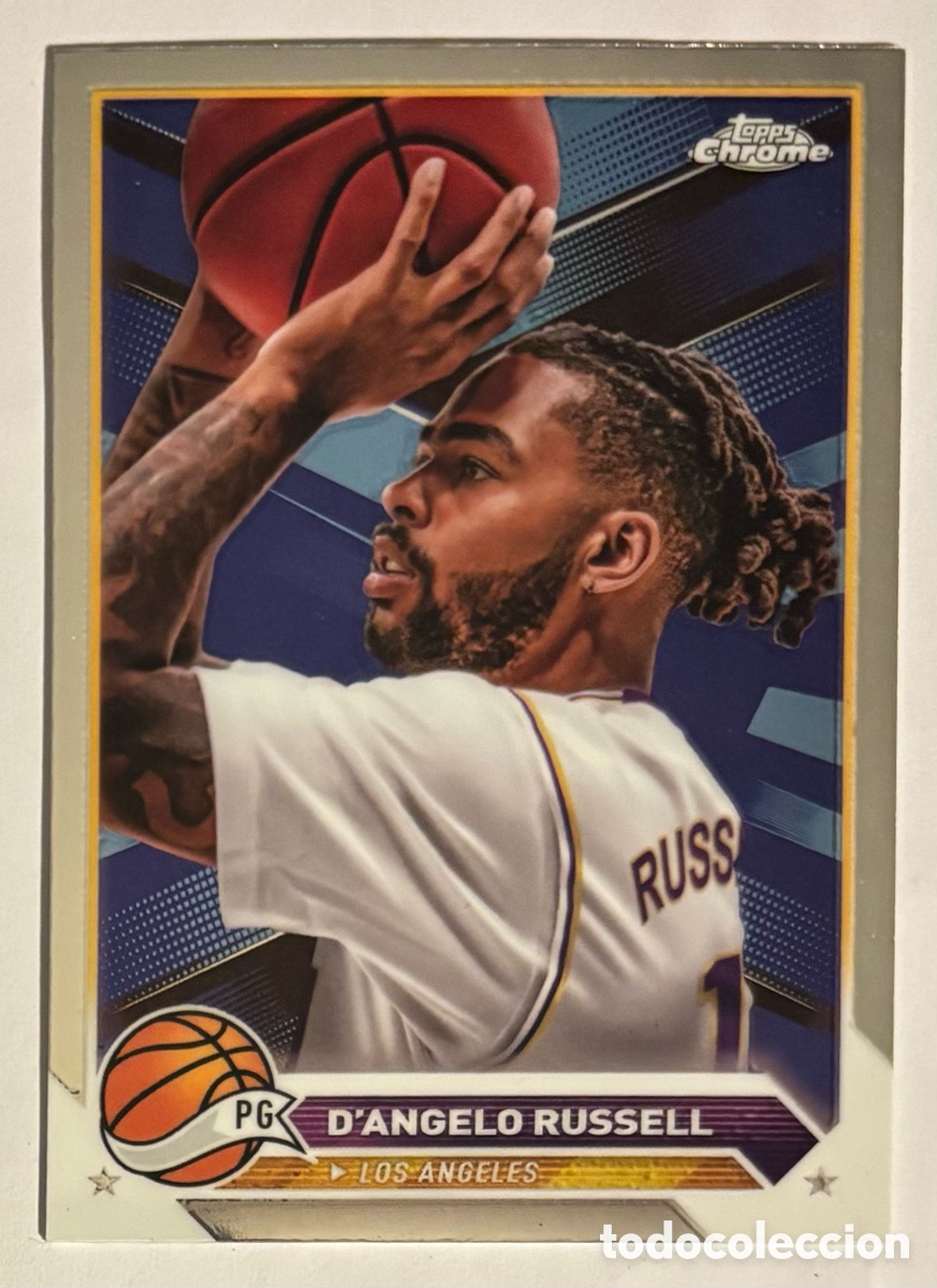 Coleccionismo deportivo: D&rsquo;ANGELO RUSELL (LOS ANGELES LAKERS). CARTA TOPPS CHROME NBA 2023-24. #58.