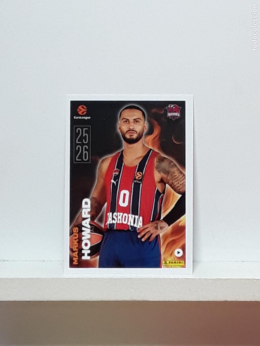 Coleccionismo deportivo: EUROLIGA 2025 2026 EUROLEAGUE 25 26 CROMO PANINI BALONCESTO N 6 BASKONIA MARKUS HOWARD