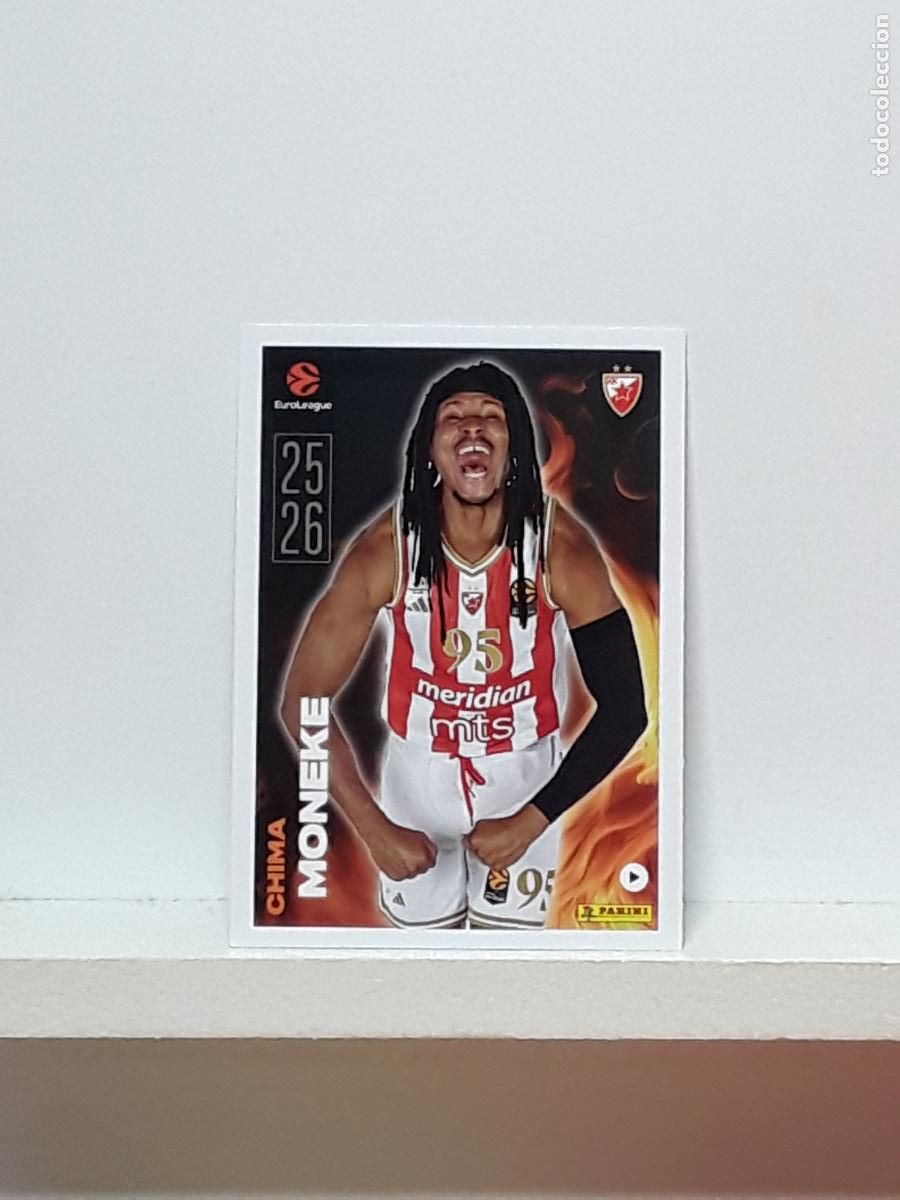Coleccionismo deportivo: EUROLIGA 2025 2026 EUROLEAGUE 25 26 CROMO PANINI BALONCESTO N 7 ESTRELLA ROJA CHIMA MONEKE