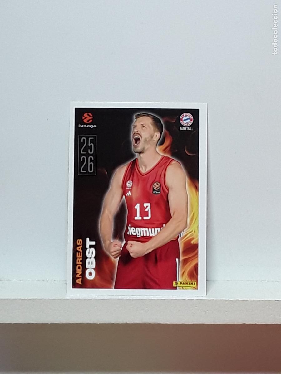 Coleccionismo deportivo: EUROLIGA 2025 2026 EUROLEAGUE 25 26 CROMO PANINI BALONCESTO N 11 BAYERN MUNCHEN ANDREAS OBST