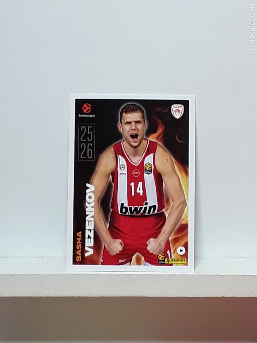 Coleccionismo deportivo: EUROLIGA 2025 2026 EUROLEAGUE 25 26 CROMO PANINI BALONCESTO N 16 OLYMPIACOS SASHA VEZENKOV