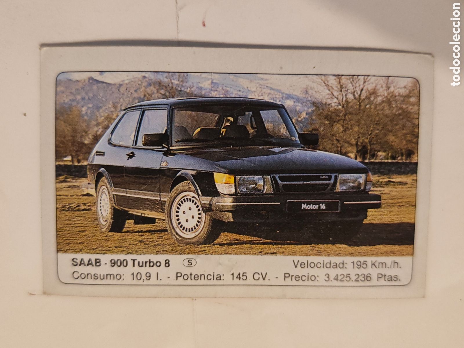Colecionismo desportivo: SAAB 900 TURBO 8 N&ordm; 129 / COLECCI&Oacute;N COCHES / CROMO MOTOR 16 A&Ntilde;O 1986 / EDICIONES UNIDAS S.A.- TDK295