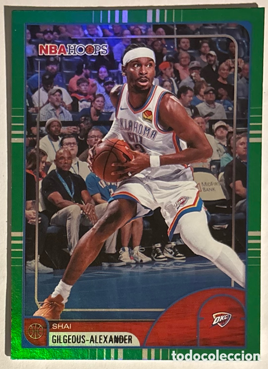 Coleccionismo deportivo: SHAI GILGEOUS ALEXANDER (THUNDERS). CARTA GREEN HOOPS PARALELL TOPPS NBA HOOPS 25/26. #86