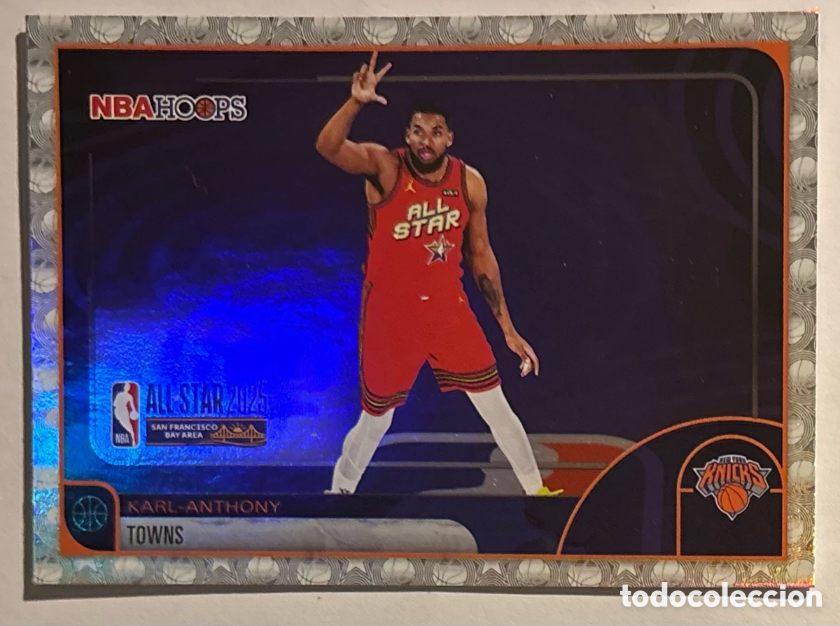 Coleccionismo deportivo: KARL ANTHONY TOWNS (NEW YORK KNICKS). CARTA ALL-STAR PARALELA TOPPS NBA HOOPS 25/26. #202.