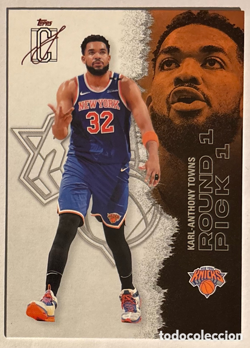 Coleccionismo deportivo: KARL ANTHONY TOWNS (NEW YORK KNICKS). CARTA TOPPS NBA SIGNATURE CLASS 25/26. #63.